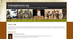 Desktop Screenshot of colonialwarsri.org