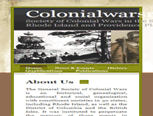 Tablet Screenshot of colonialwarsri.org